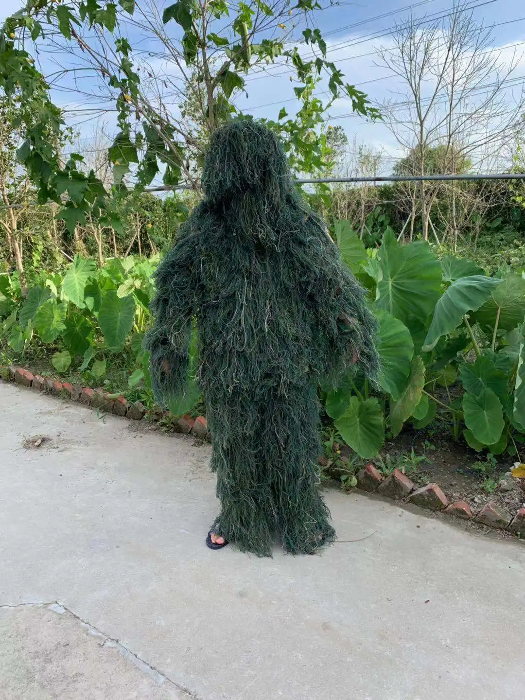 Jungle Camouflage Costume Tassel Ghillie Suit Hidden Clothes Performance Costume Outdoor Role Cosplay Props Performance Uniform