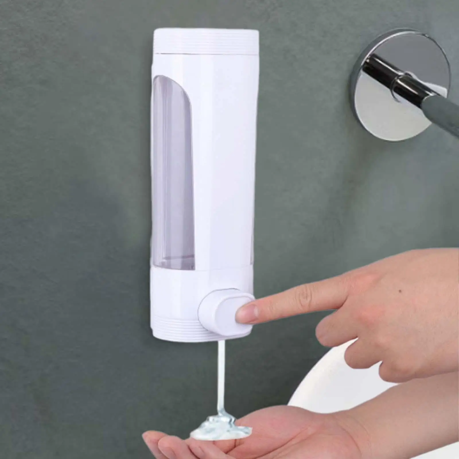 Soap Dispenser 400ml Wall Mount Convenient Liquid Hand Soap Dispenser Shampoo Dispenser Shower Gel Dispenser for Bathroom Toilet