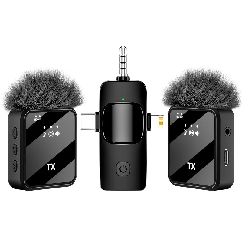 F11 wireless collar microphone multi-function shooting live broadcast one to two mobile phone live broadcast small microphone