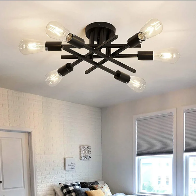 Ceiling Lamps Rural Retro Industrial Chandeliers Farmhouse Lighting Kitchen Bedroom Living Room Corridor Bar