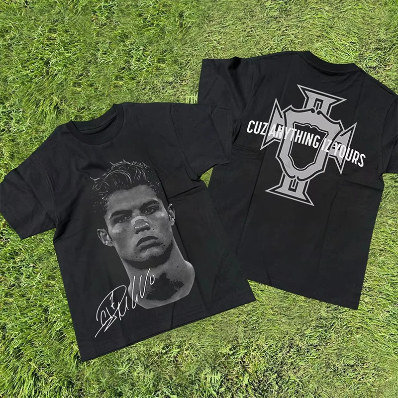 

Криштиану Роналду Неймар Лионель Месси футбольная суперзвезда с принтом летняя хлопковая мужская футболка для серфинга повседневная футболка спортивные топы для детей/взрослых