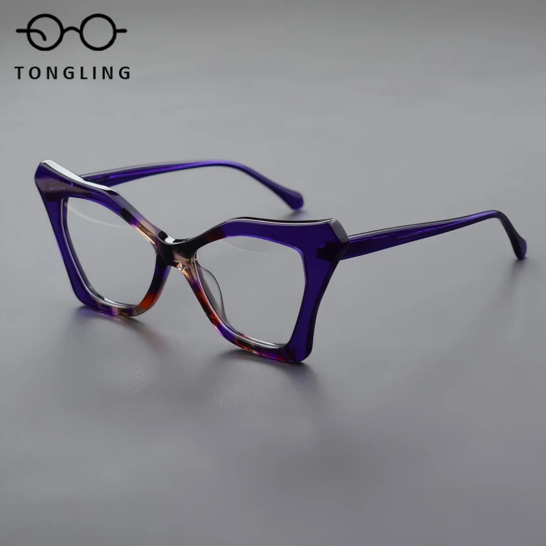 2026 Women Topnotch Fashion Butterfly-Shaped Multi-Color glasses Highend Handmade Acetate Men Irregular Commuting Eyeglass Frame