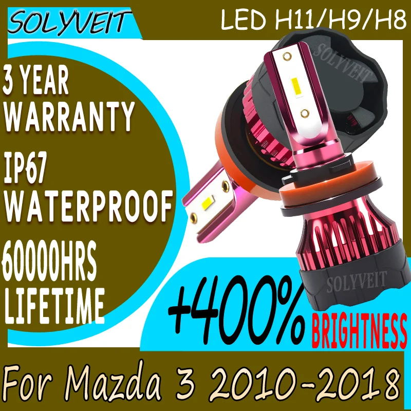 

Energy-Saving 60,000 Hour Lifespan Plug and Play LED Low Beam Bulbs For Mazda 3 2010 2011 2012 2013 2014 2015 2016 2017 2018