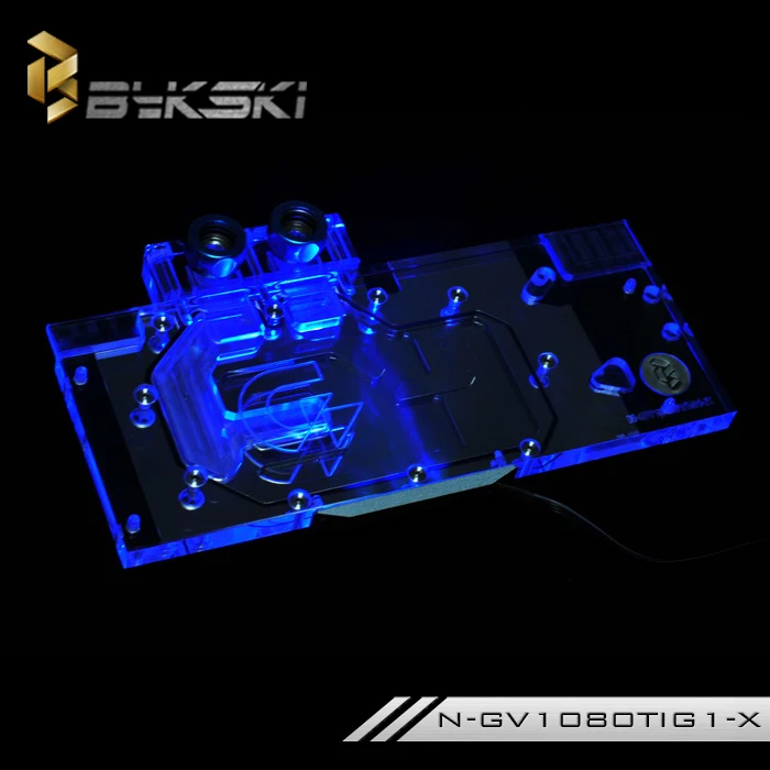 Imagem -02 - Bykski Cobertura Completa Gpu Bloco de Resfriamento Água Rgb para Gigabyte Gtx1080ti Jogos oc 11g N-gv1080tig1-x