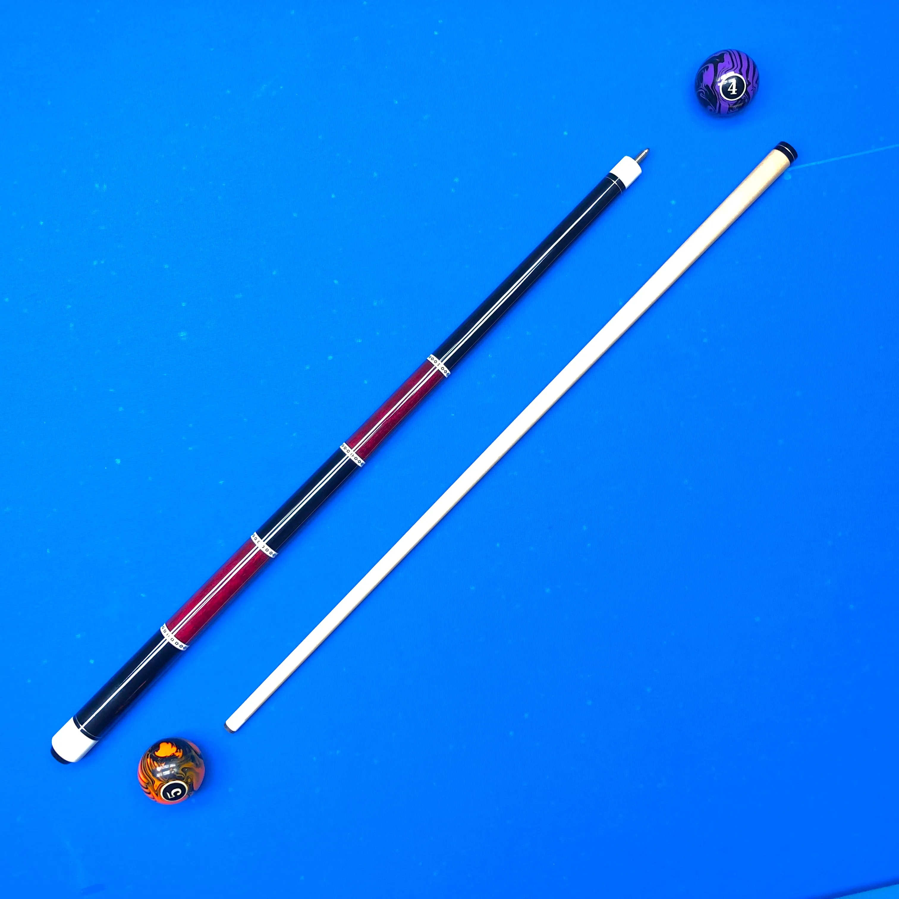 13mm Tip Professional Pool Cue with Lizard Skin Pattern Stainless Steel Joint Colorful Maple Shaft High-Precision Billiard Stick
