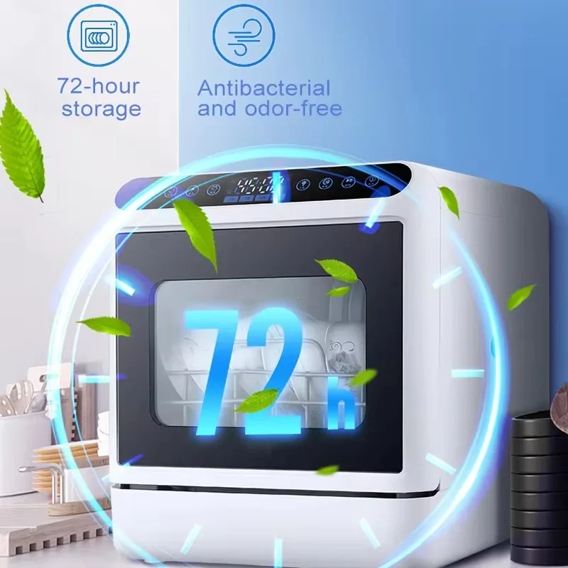 Household Desktop Mini Drawer Dishwasher, Portable Kitchen Intelligent Washer, Compact Home Appliance, 6L Capacity, Easy Install