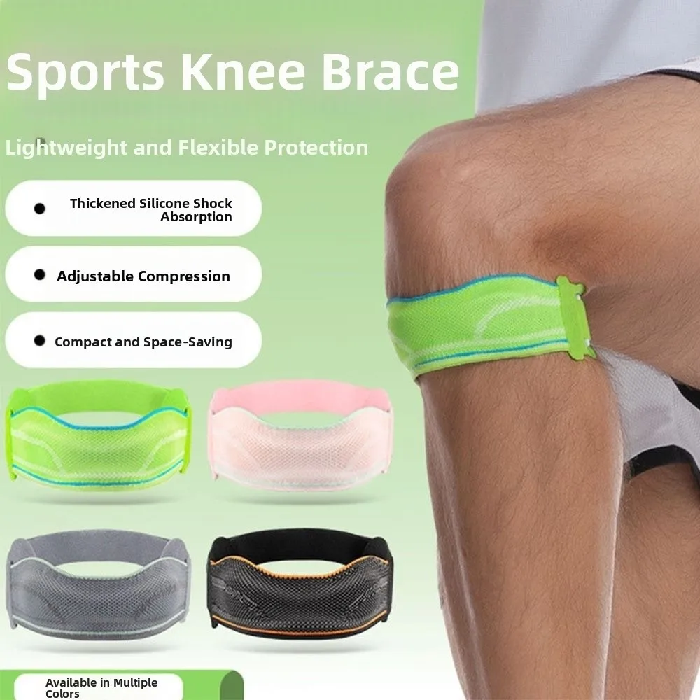 

Compression Sports Patella Strap Non-Slip Design Shock Absorber Knee Brace Breathable Adjustable Patellar Tendon Support Runner