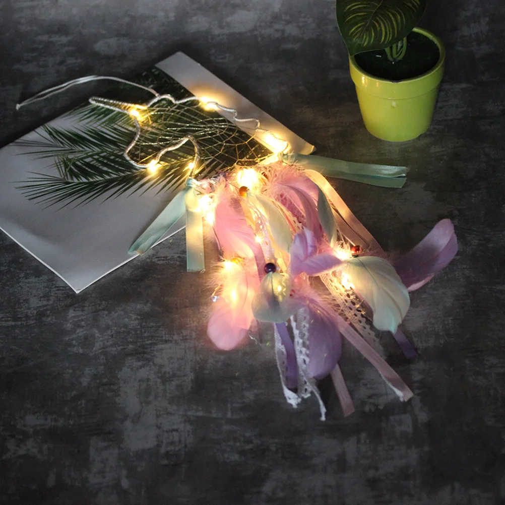 

Colorful Catcher Wall Hanging Pendant with Light Home Decoration for Bedroom Kids Living Room