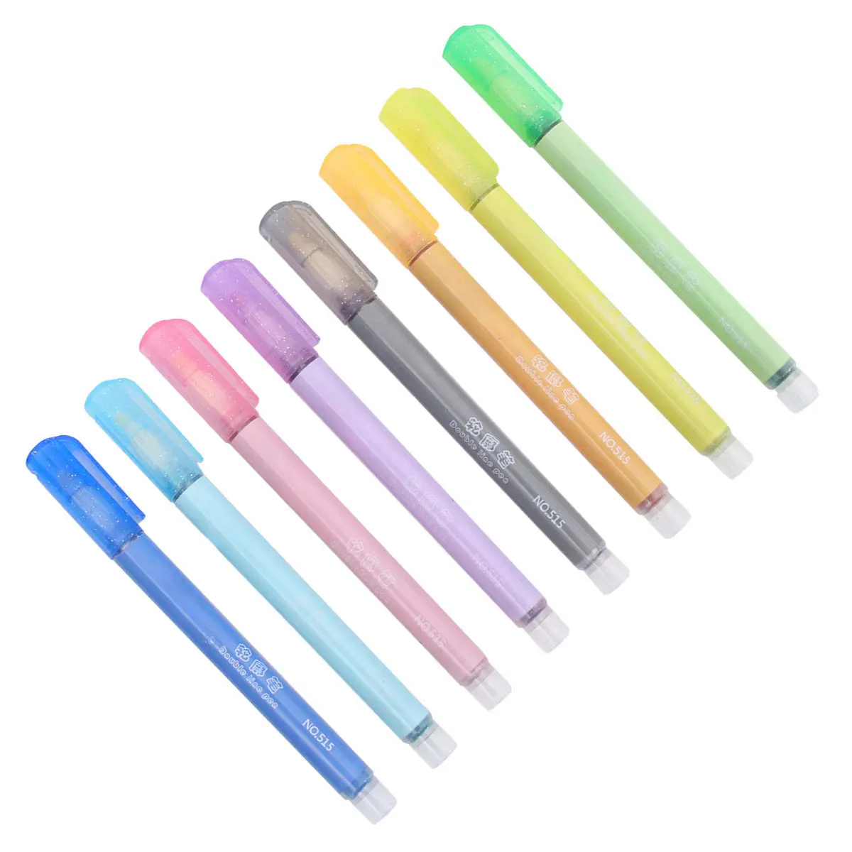 

8Pcs Fluorescent Pens Dual Color Outline Effect Smooth Writing Highlighter Marker for School Art Crafts Planner