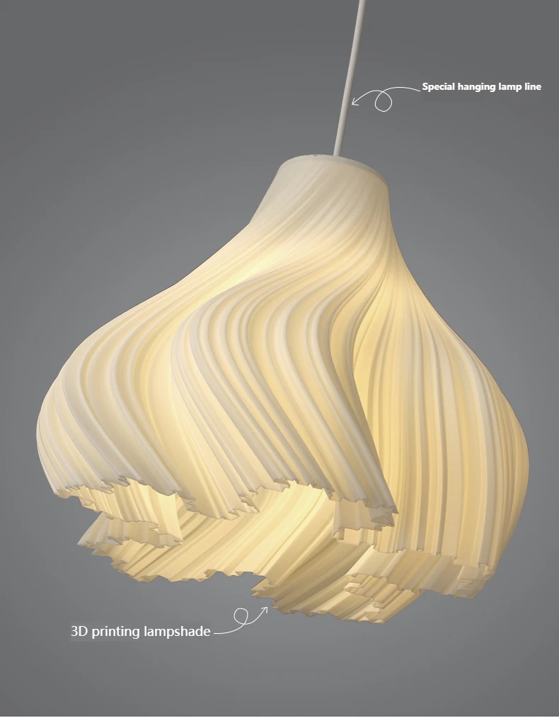Modern Creative 3D Printing Ceiling Chandelier for living room Bedroom Bedside Restaurant Pendant Lights Dining Table Decor Lamp