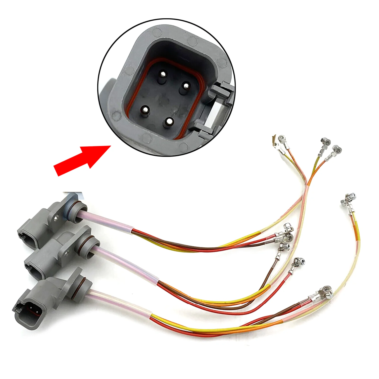 3Pcs 4Pin Male Fuel Injector Wiring Harness For Dodge Cummins Diesel 5.9L 2003-2004 Auto Accessories Replacement 3966805