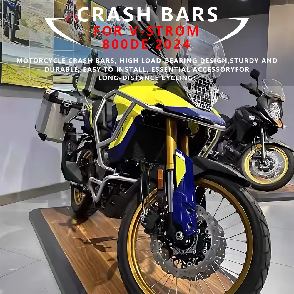 

MTKRACING Crash bars For SUZUKI V-STROM 800DE 2024 Motorcycle Bumper Front Engine Guard Highway Crash Bar Protection