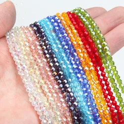 4mm 96pcs Glass Beads for Jewelry Making  Bracelet for Women Make Charm Multi Faceted Smooth Shiny Glass Beads DIY Accessories