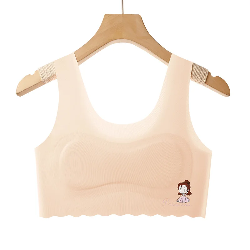 3 قطع الفتيات بلون الصدرية في سن المراهقة التنموية الصدرية الصدرية التلميذ رقيقة الحرير الجليد سلس طلاب المدارس المتوسطة ملابس داخلية مريحة