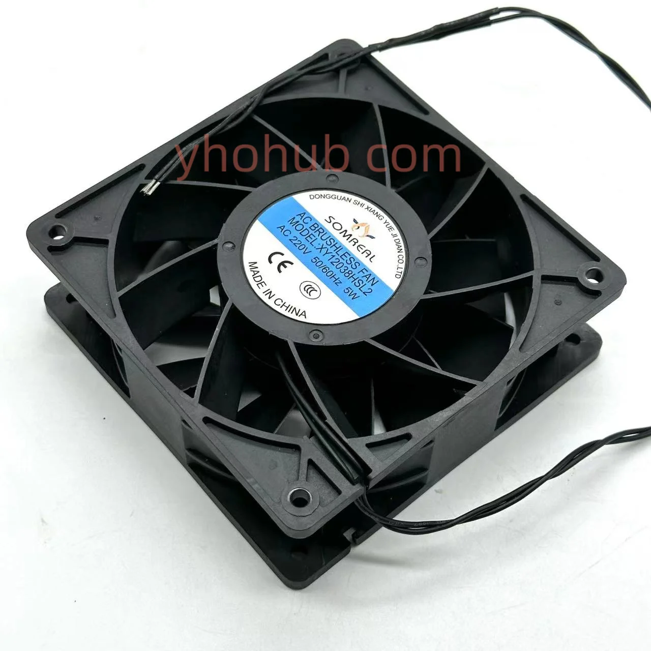 

SOMREAL XY12038HSL2 AC 220V 5W 120x120x38mm 2-Wire Server Cooling Fan