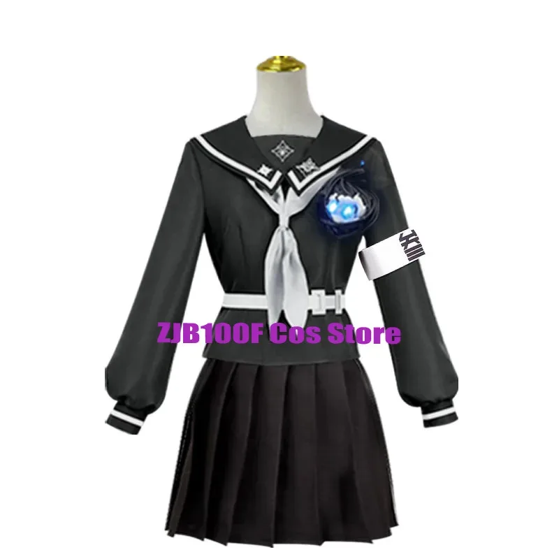 

The Hundred Amemiya Taemi Cosplay Anime Shizukahara Hiruko Costume Women Coat Dress Suit Line -Last Defense Academy Outfit