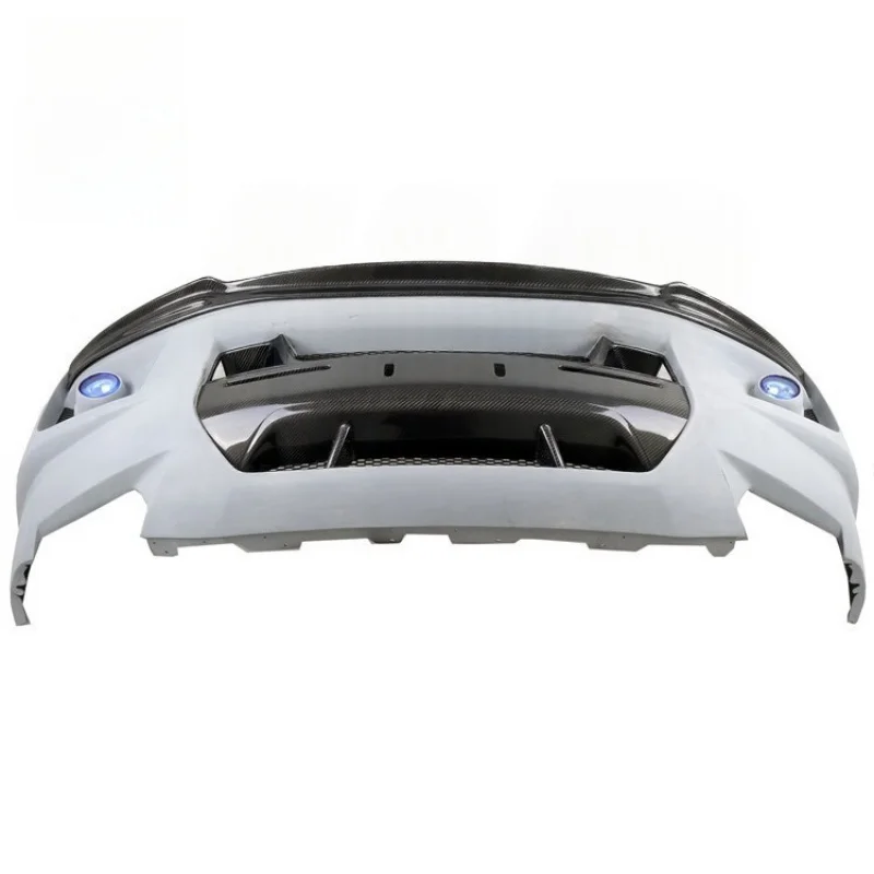 

for Nissan GTR R35 2008-2016 Wald Style Half Carbon Fiber Front Bumper