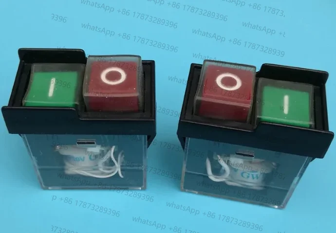 Electromagnetic Pushbutton Switch Industrial Bench Saw Switch KJD6 5E4 220V Gaoyou, Yellow Black