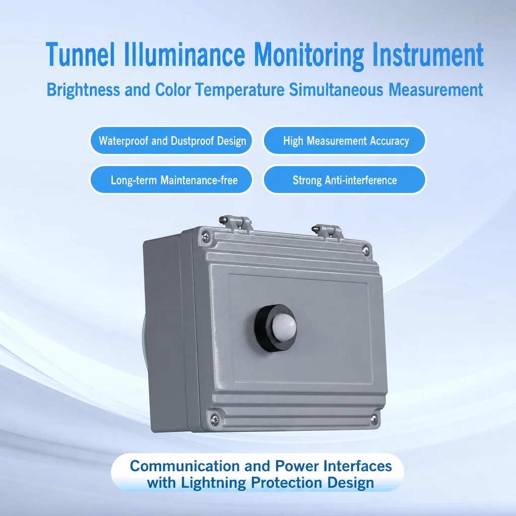 Factory Direct Sale Tunnel Digital Sensor Monitor Luminance Brightness Detector Color Temperature Light Intensity Detector