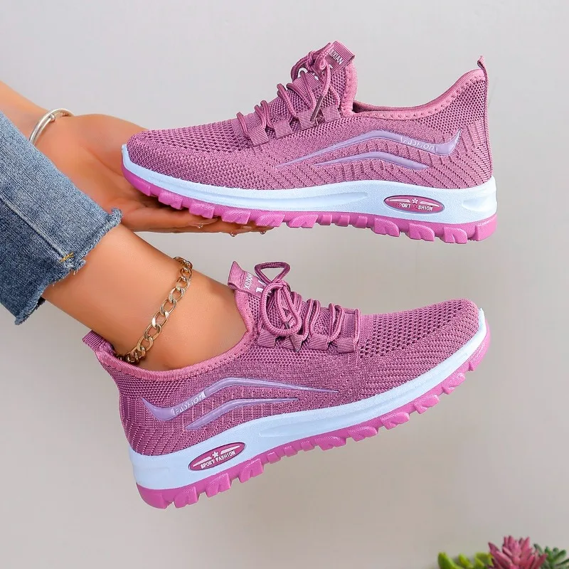 New women's casual vulcanized shoes, sports shoes, fashionable outdoor spring and autumn running shoes for women