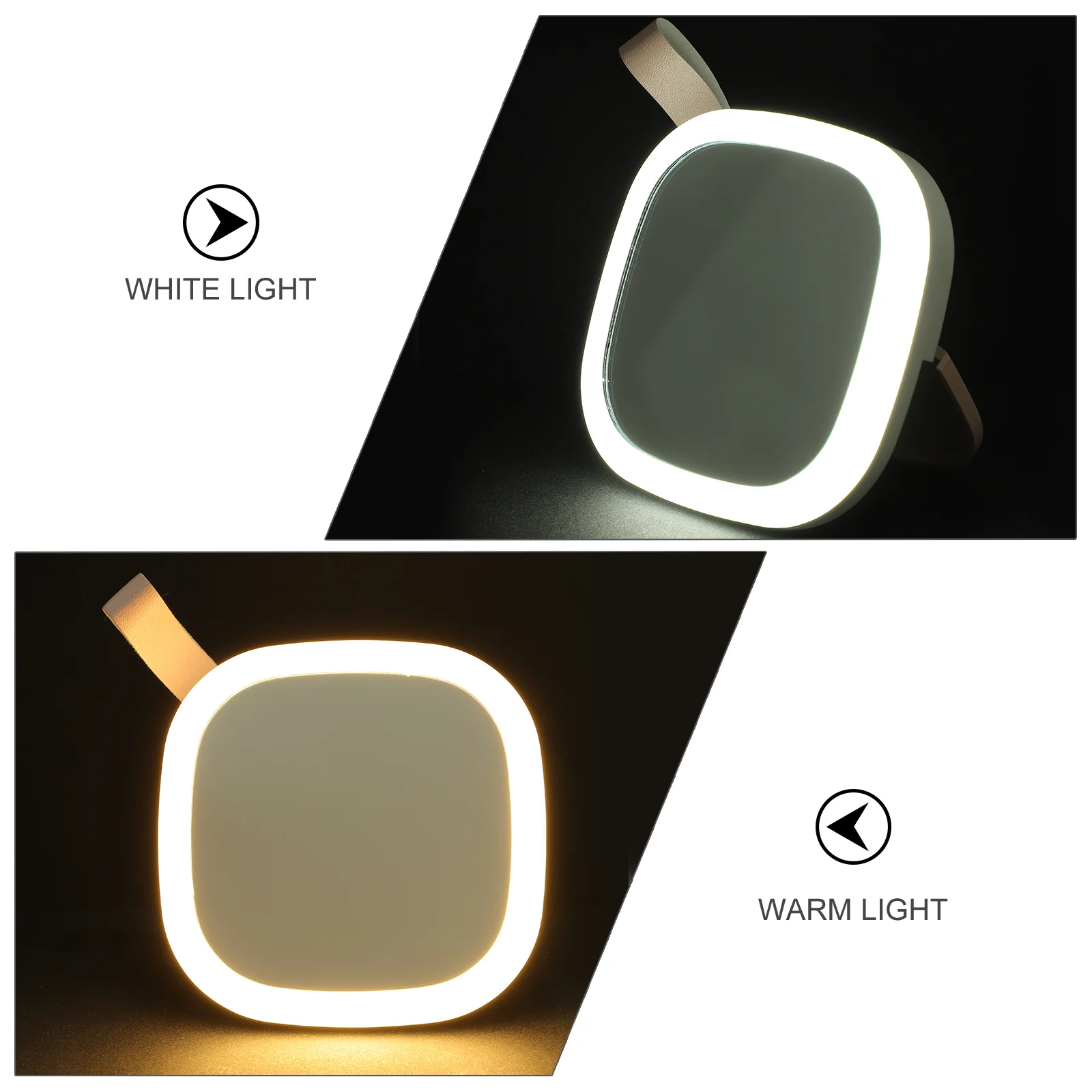 مرآة ضوء الليل ماكياج ملكة جمال فتاة لخزانة الملابس 8X8X2cm Abs Vanity LED