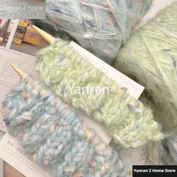 50g Featuring Crochet Yarn Soft and Elegant Matcha Green Haze Blue Handwoven Wool Group Scarf Hat Thick Thread