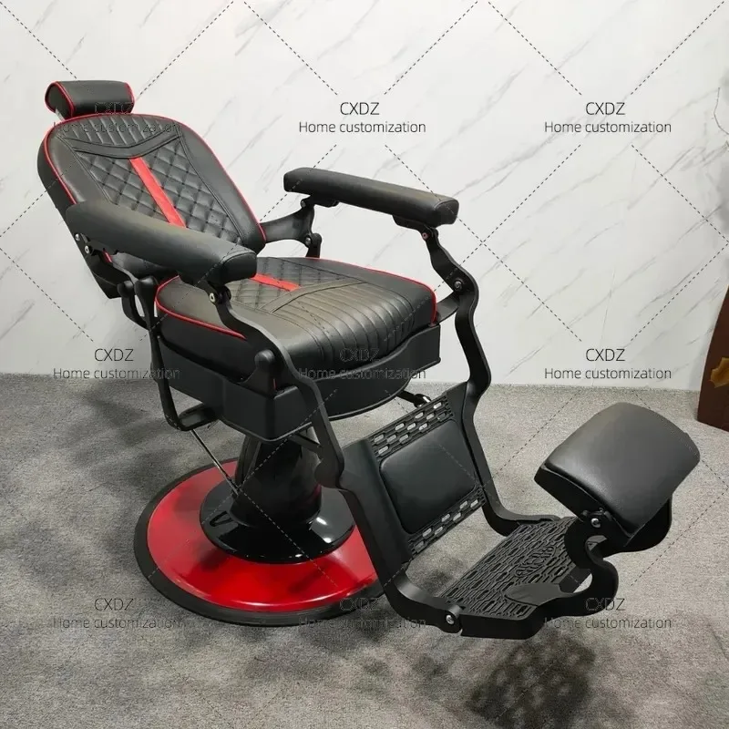 Retro Hydraulic Barber Chair Heavy Duty Big Seat Swivel Lift Hair Cutting Chair for Salon Barbershop Professional Styling