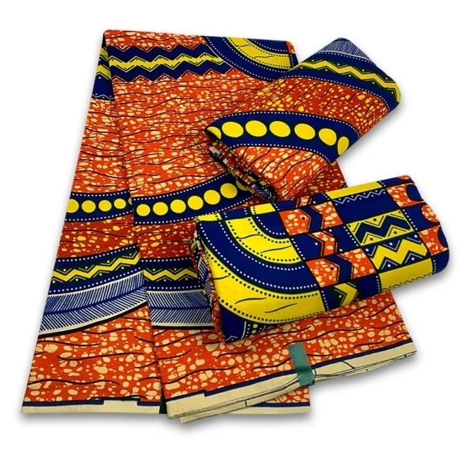 Most popular Veritable African Wax Real Fabric 100% cotton Ghana Nigeria Style 6 yards High Quality Ankara Prints wax Material