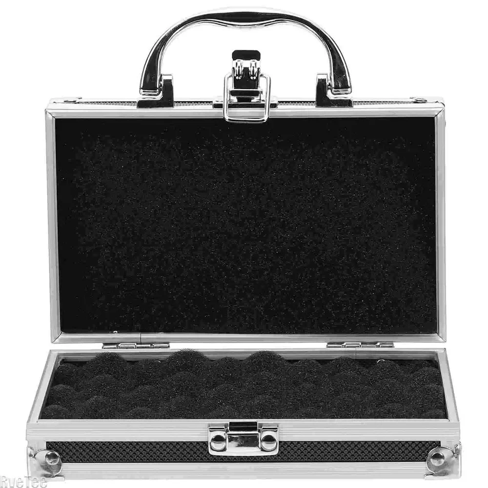 7Inch Aluminum Case Metal Lock Briefcase Ripple Foam Hard Aluminum Carrying Case Men Universal Portable Tool Case Laptop Luggage