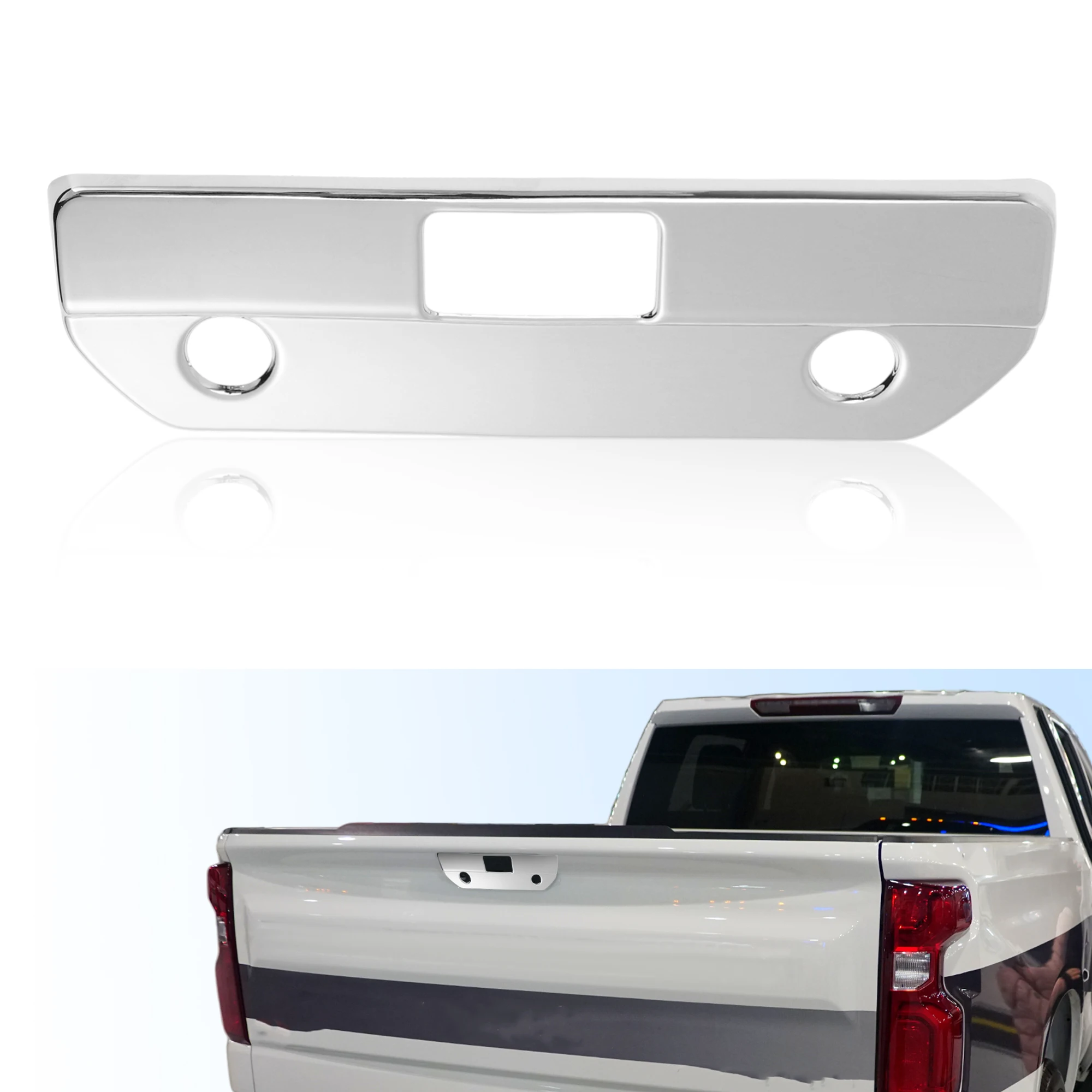 

UXCELL Tailgate Handle Cover for GMC Sierra 1500 2019-24 Rear Door Handle Cover Tailgate Handle Trim Cover Chrome