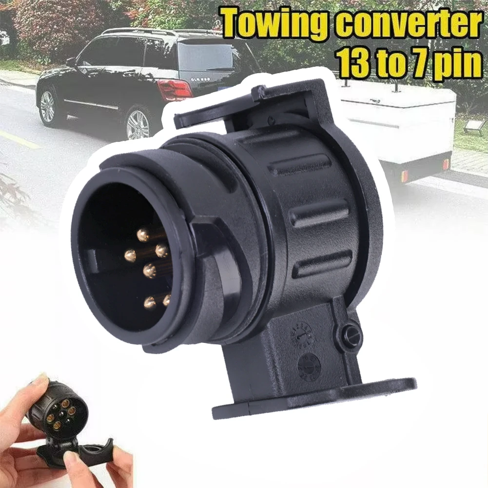 13 To 7 Pin Trailer Truck Electric Towing Converter Tow Bar Plug Adaptor Socket Car Accessories