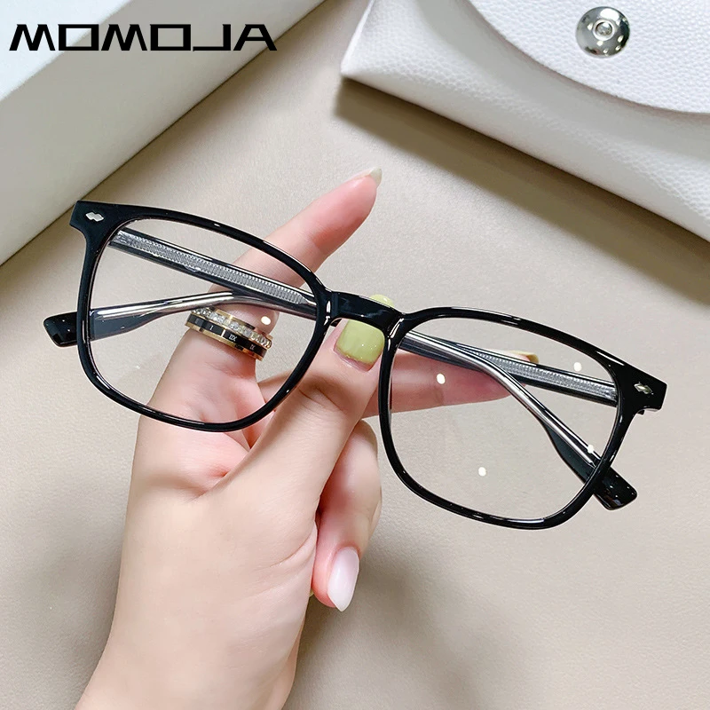 

MOMOJA Fashionable Ultra-light Square TR90 Optical Glasses Durable Simple Prescription Eyeglasses Frames For Men and Women 17163