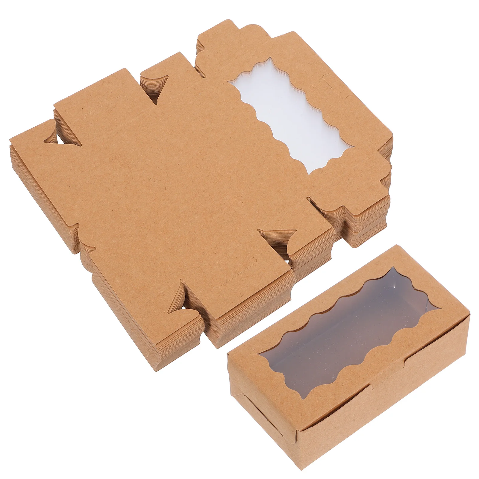 

50 Pcs Open Window Macaron Box Dessert Boxes Candy Party Treat Packaging Decorate Bakery Pp Cookie