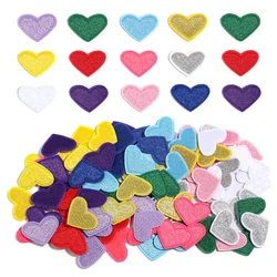 10Pcs/Lot Polyester Love Heart Patches Embroidery Patches Iron On For DIY Crafts Backpack Clothing Hat Sewing Accessories Badge