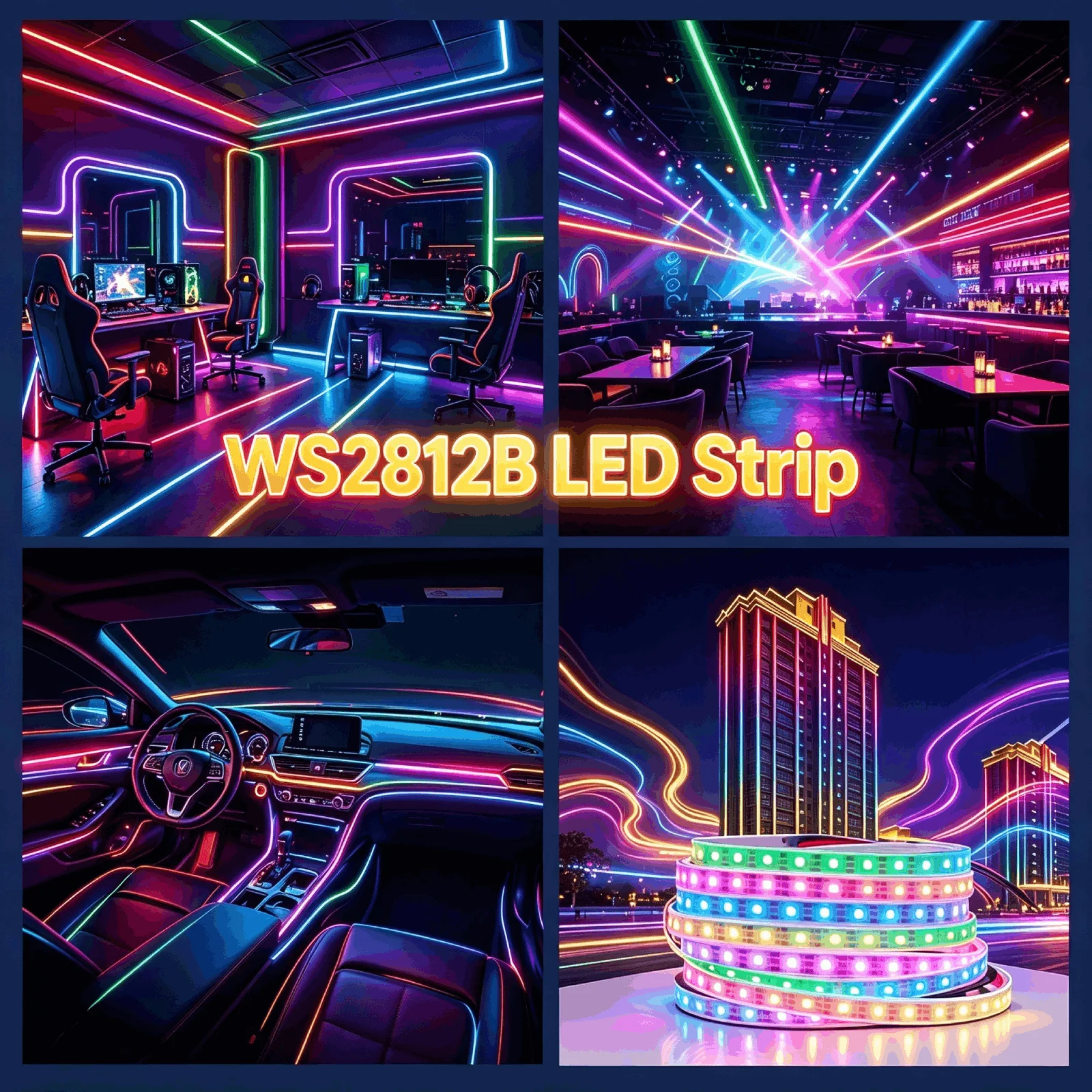 IP68 Waterproof LED Strip 320LED High Density RGB Flexible Tape Light 5m 10m 15m DC 12V for Home Outdoor & Kitchen & More