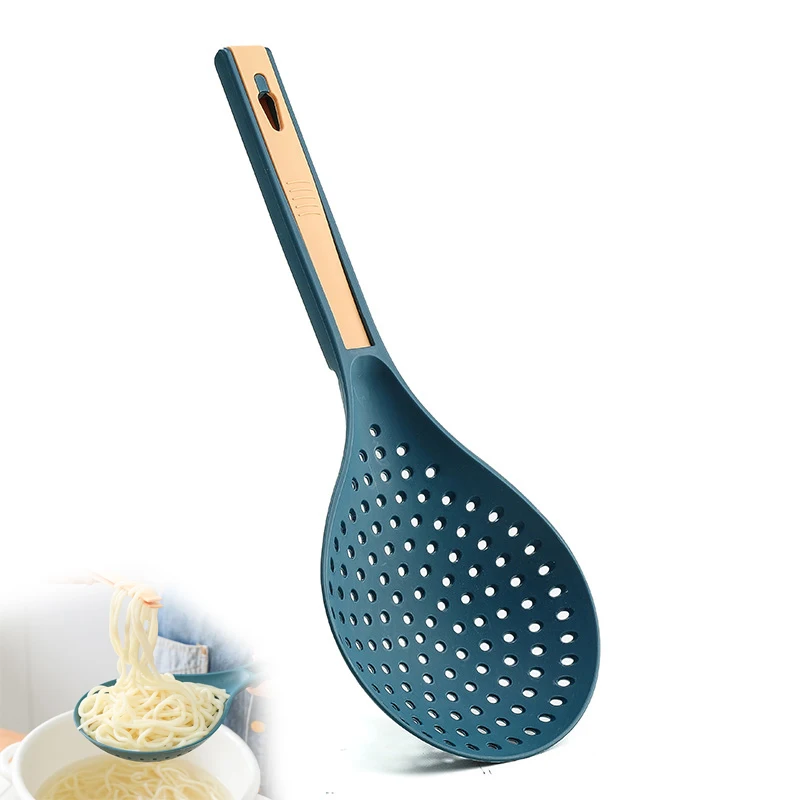 

Large colander kitchen large noodle spoon long handle spoon high temperature non-stick pan Colanders Strainers kitchen utensils