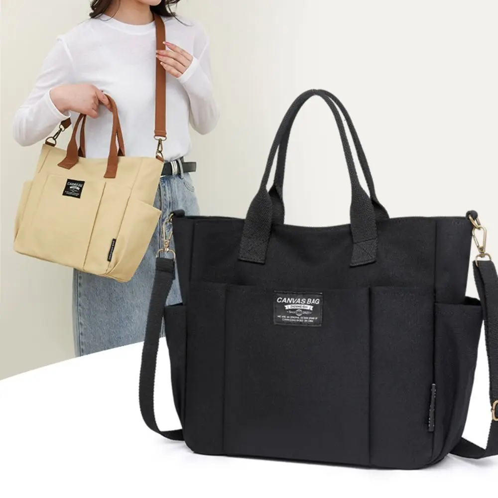 

Ins Large Capacity Canvas Tote Bag Casual Simple Shopping Bag Handbag Portable Canvas Shoulder Bag Travel