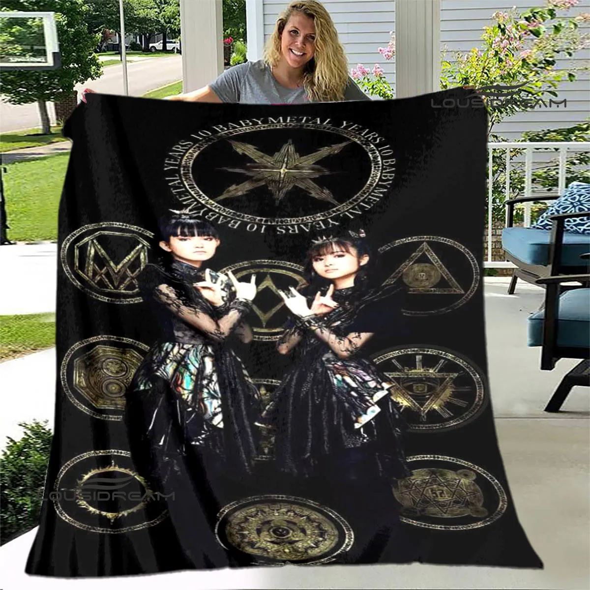 Babymetal combination blanket Flange Warm blanket home travel blanket soft and comfortable blankets picnic blanket birthday gift