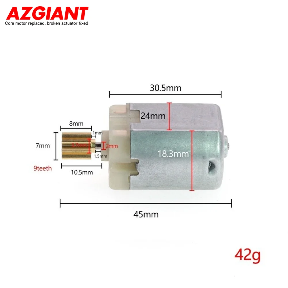 AZGIANT 1pcs FC-280SC 9teeth Car Door Lock Micro Motor Vehicle Power Rearview Mirror Trunk Electric Engine Motors