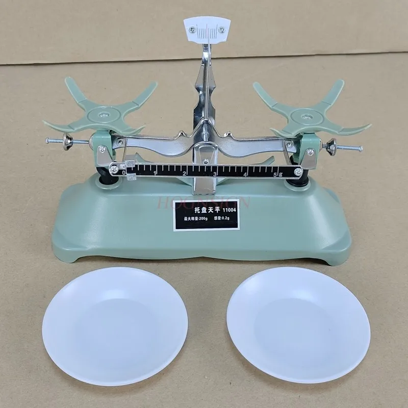 200g/0.2g Mechanical Tray Balance Scale with Weights Balance Scale Chemical Physics Laboratory Teaching Tool