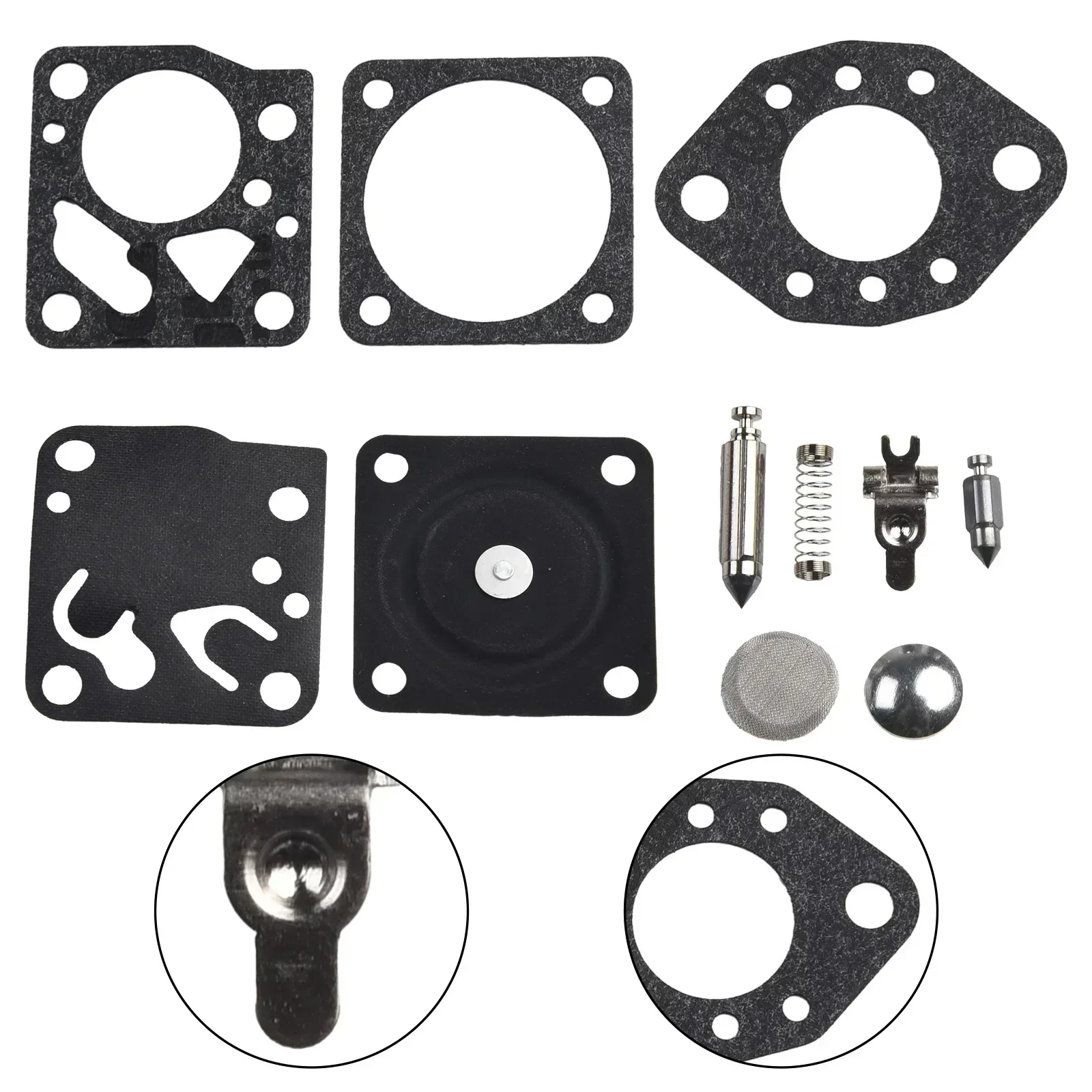 1Set Carburetor Gaskets For Tillotson RK-14HU 15HU DG-2HU For Dolmar 110 Garden Power Tools Carburetor Seal Membrane Kit Parts