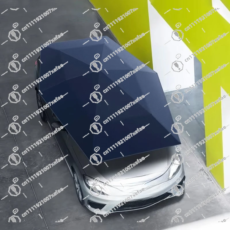 

Outdoor Custom Oxford Cloth Sunshade Portable Semi-automatic Car Parasol