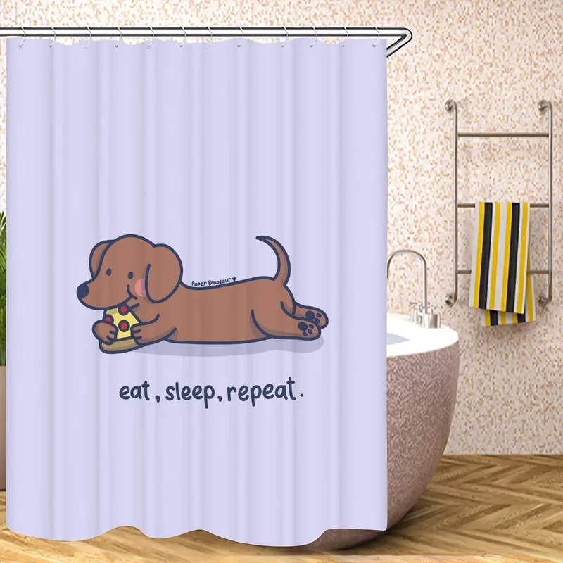 

Dachshund Shower Curtains for Bathroom Curtain Folding Partition Bath Accessories Bedrooms Waterproof Fabric Things the SetXT6@！