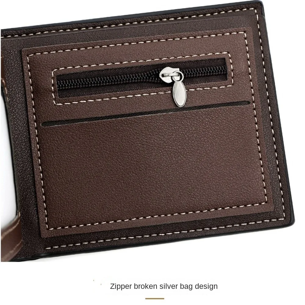 

Soft Vintage Men's Short Wallet Large Capacity Multi-position PU Card Bag Multi-function Classic Leather Coin Pocket Outdoor