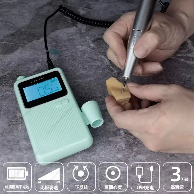 for Cordless Mini Electric Grinder Handheld Engraver for Jade Wood Carving Polishing Tool Household DIY Craft Kit