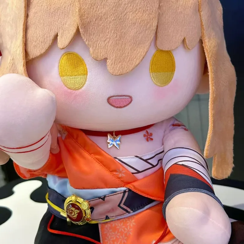 

40 см игра Genshin Impact Naganohara Yoimiya сидячая поза плюшевая кукла тело платье хлопковая плюшевая подушка игрушки для косплея подарок