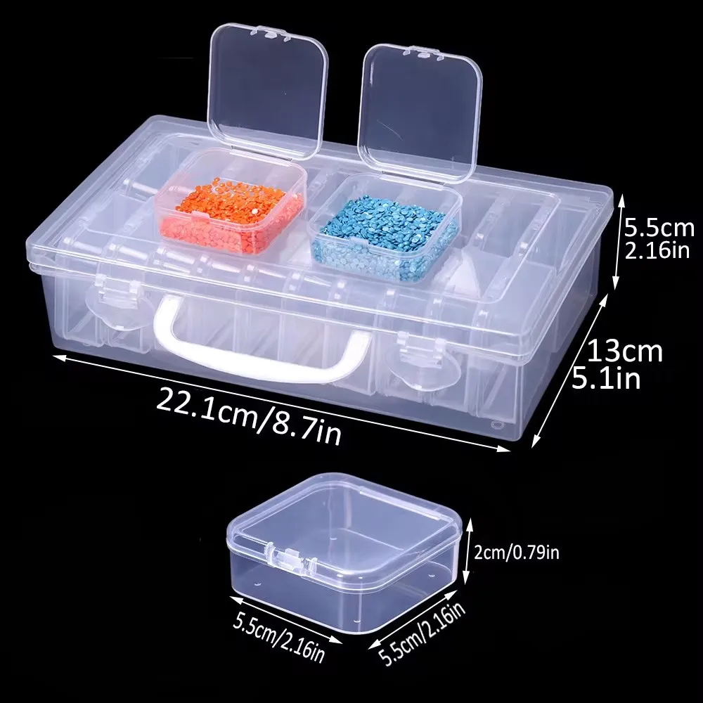 DIY Diamond Painting Embroidery Storage Box 30/15/14Grids Art Embroidery Accessories Beads Display Sorting Box Storage Container