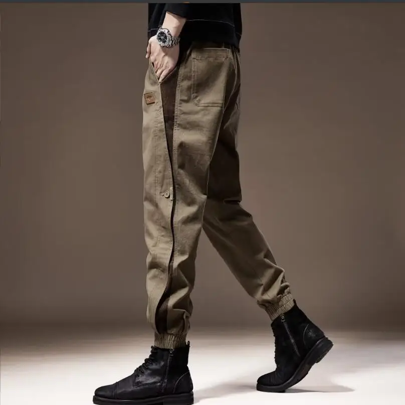 

High Quality Khaki Casual Pants Men Military Tactical Joggers Camouflage Cargo Pants Multi-Pocket Fashions Trousers w673