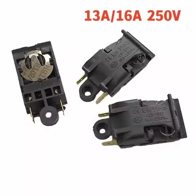 2pcs Black 13A/16A 250V Switch Electric Kettle Thermostat Switch Steam Medium Kitchen Parts Accessories