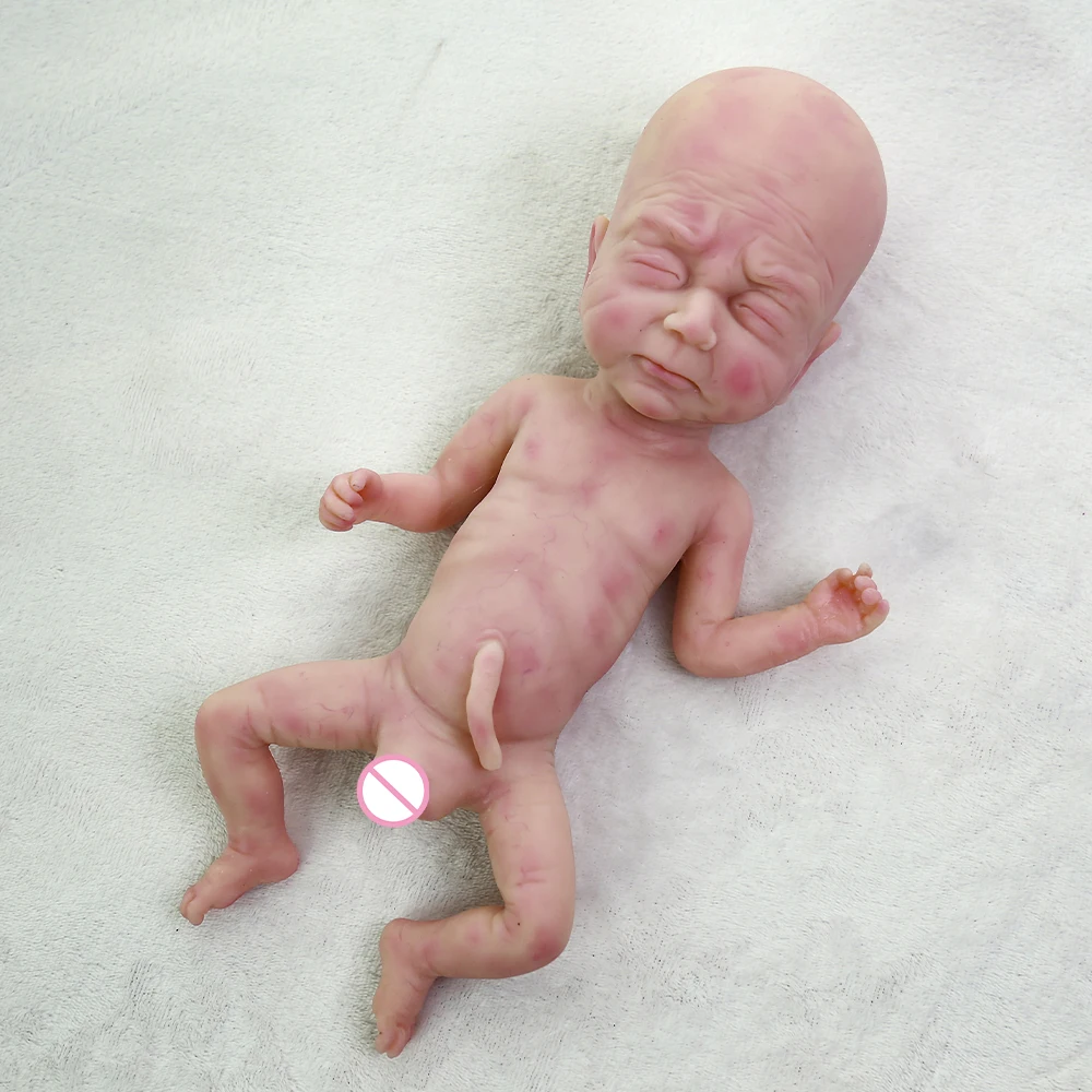 Cosdoll 15 Inch Reborn Baby Dolls Full Body Silicone Realistic Newborn Boy With Umbiliccal Cord Lifelike Bebe Toy Solid Silicone